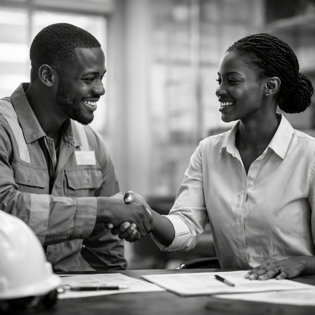 qlarq staff handshake
